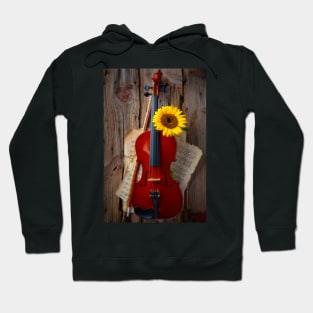 Hanging Violin And Sunflower Hoodie